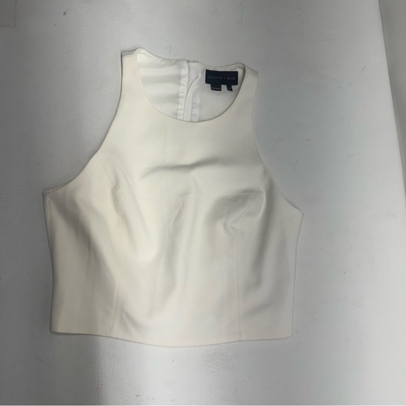 Sachin + BABI racer back crop top Elegant White Sleeveless Top S - Picture 4 of 8